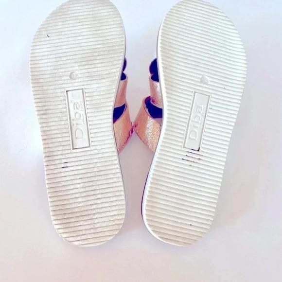 Diba Shoes Flynn Sandal White & Rose Gold Leather Women’s Size 6.5 - Picture 8 of 8